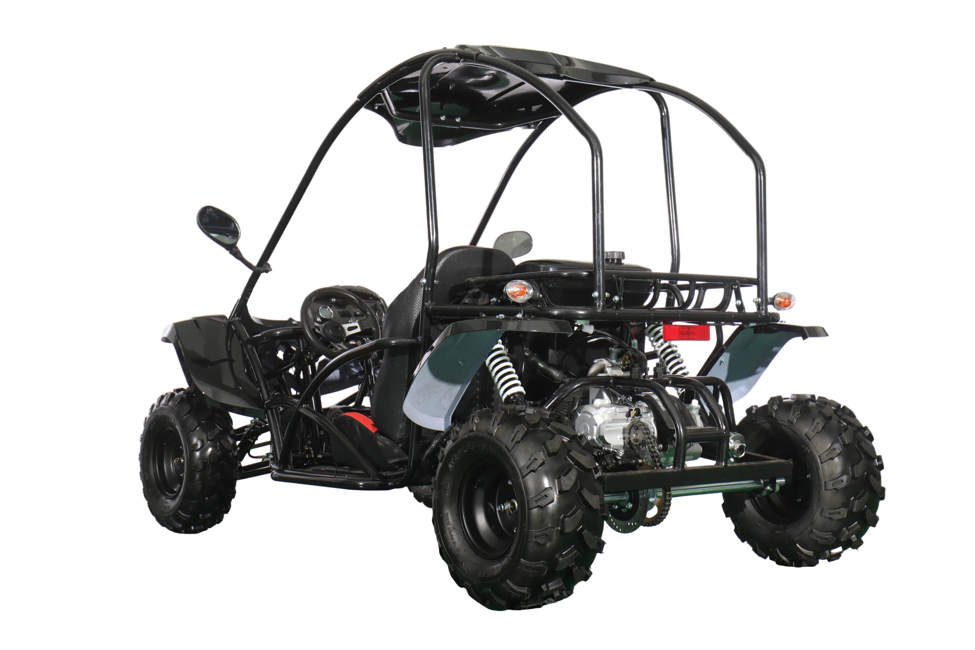 X-PRO Talon 125cc Go Kart with 3-Speed Semi-Automatic Transmission w/Reverse, LED Headlights, Big 18" Wheels! Hardtop Roof! - Image 7