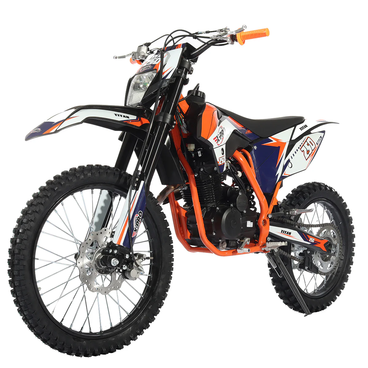 Free Shipping! X-PRO Titan 250cc Dirt Bike with LED Headlight, 5-Speed Manual Transmission, Electric/Kick Start! Big 21in/18in Wheels! Zongshen Brand Engine! - Image 11