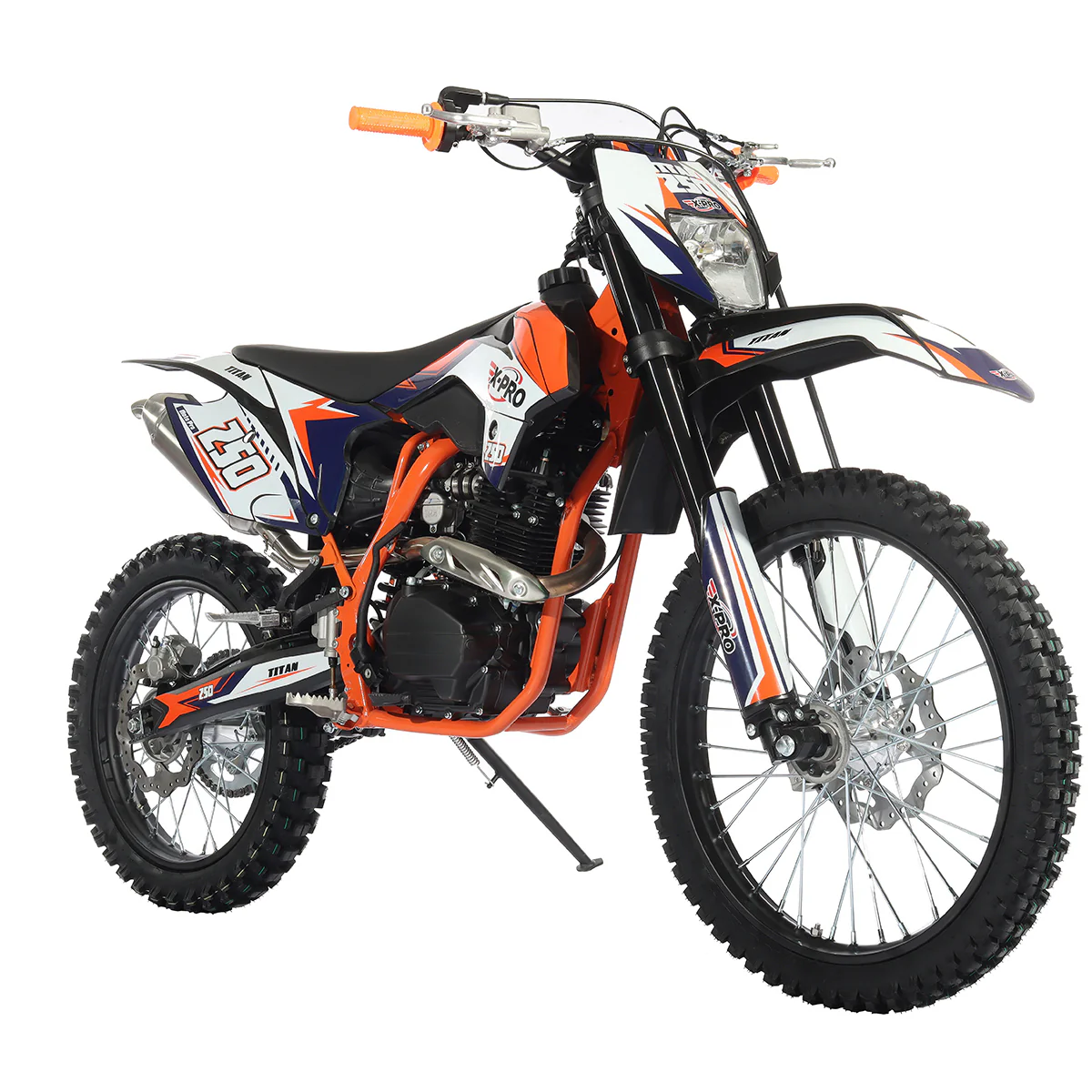 Free Shipping! X-PRO Titan 250cc Dirt Bike with LED Headlight, 5-Speed Manual Transmission, Electric/Kick Start! Big 21in/18in Wheels! Zongshen Brand Engine! - Image 12