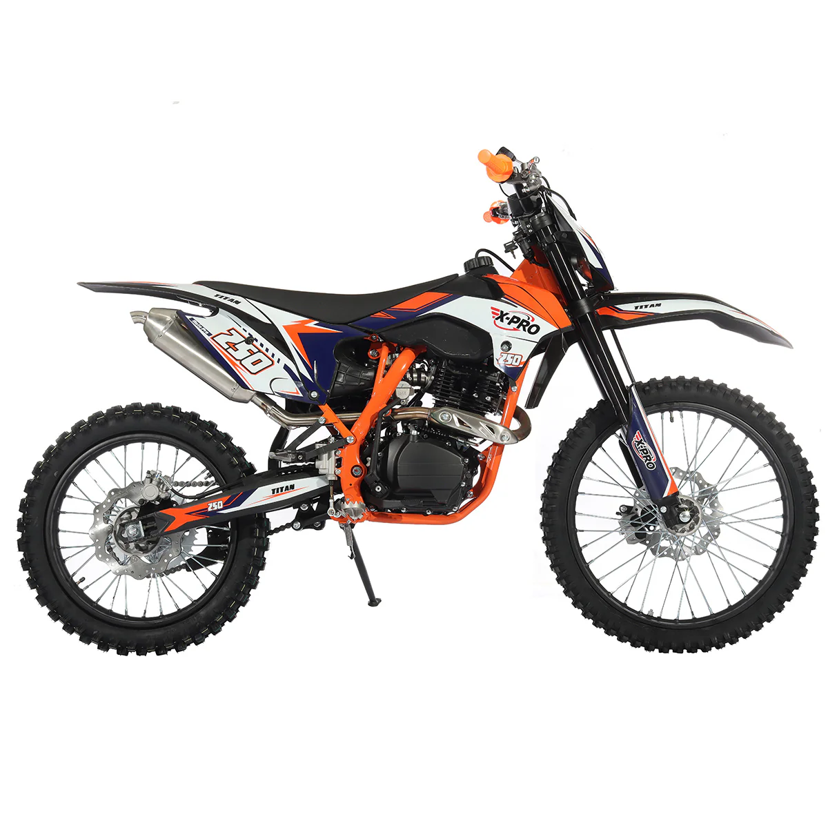 Free Shipping! X-PRO Titan 250cc Dirt Bike with LED Headlight, 5-Speed Manual Transmission, Electric/Kick Start! Big 21in/18in Wheels! Zongshen Brand Engine! - Image 13