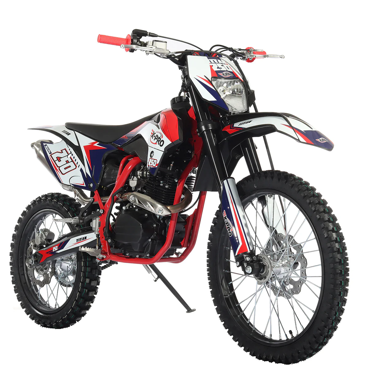 Free Shipping! X-PRO Titan 250cc Dirt Bike with LED Headlight, 5-Speed Manual Transmission, Electric/Kick Start! Big 21in/18in Wheels! Zongshen Brand Engine! - Image 18