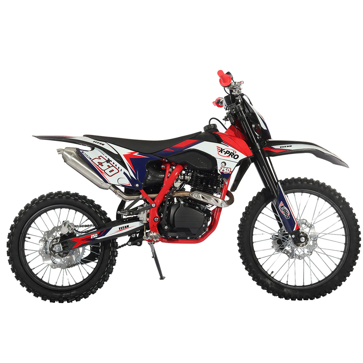 Free Shipping! X-PRO Titan 250cc Dirt Bike with LED Headlight, 5-Speed Manual Transmission, Electric/Kick Start! Big 21in/18in Wheels! Zongshen Brand Engine! - Image 19