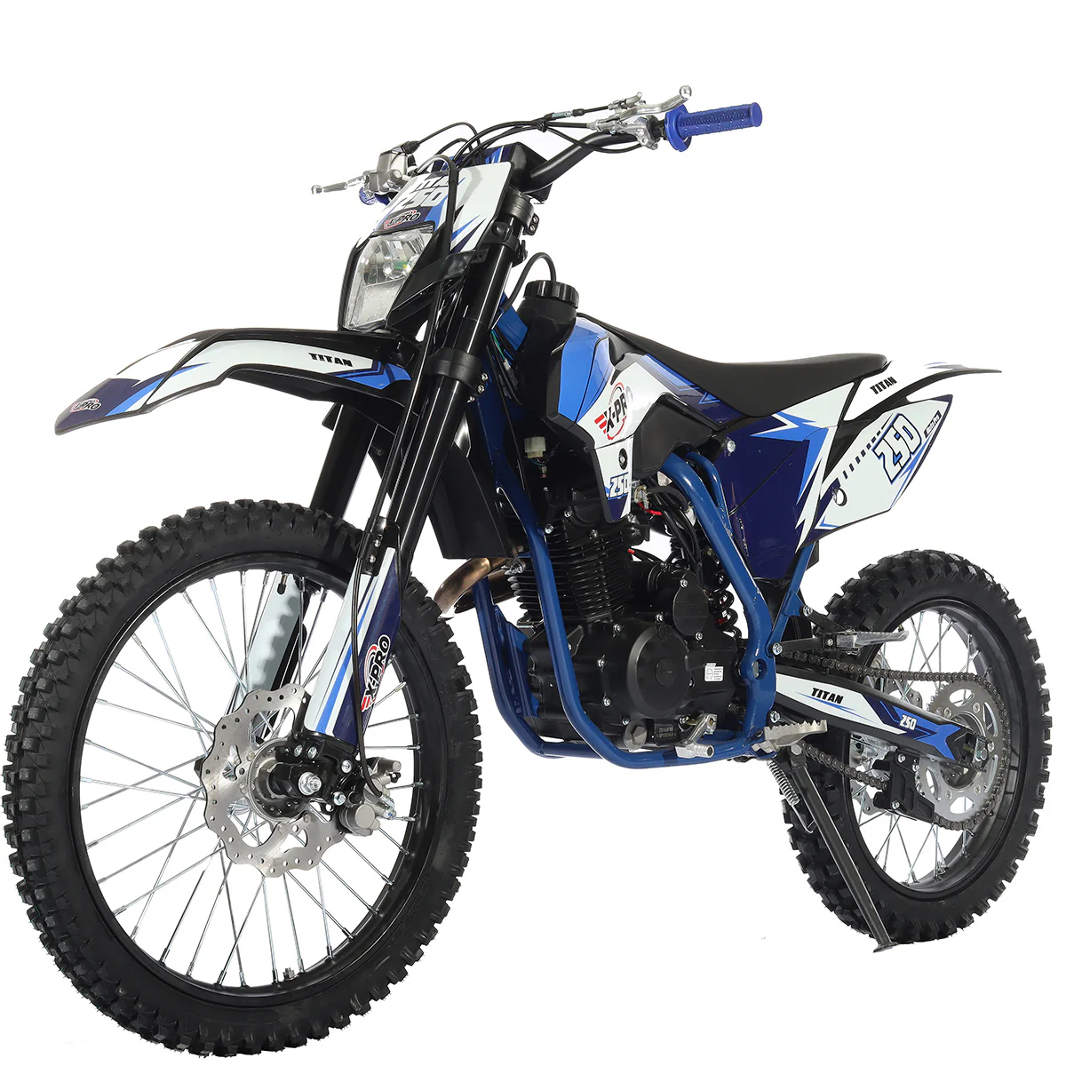 Free Shipping! X-PRO Titan 250cc Dirt Bike with LED Headlight, 5-Speed Manual Transmission, Electric/Kick Start! Big 21in/18in Wheels! Zongshen Brand Engine! - Image 21