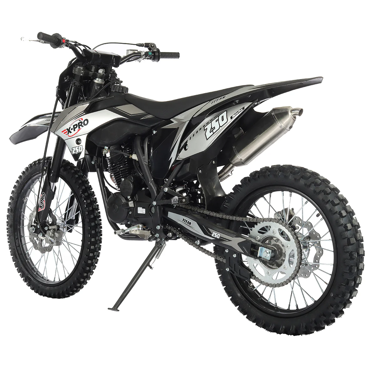 Free Shipping! X-PRO Titan 250cc Dirt Bike with LED Headlight, 5-Speed Manual Transmission, Electric/Kick Start! Big 21in/18in Wheels! Zongshen Brand Engine! - Image 4