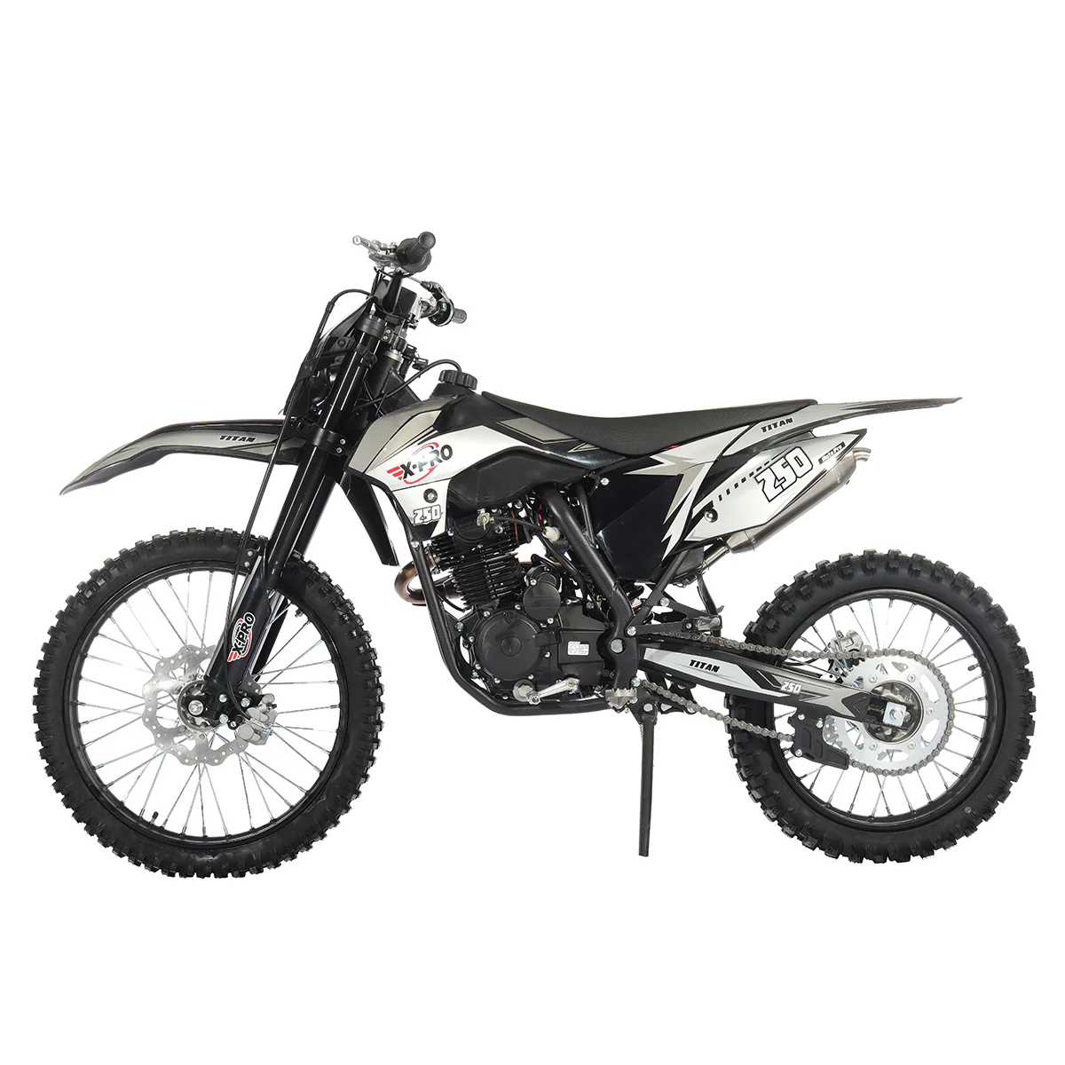 Free Shipping! X-PRO Titan 250cc Dirt Bike with LED Headlight, 5-Speed Manual Transmission, Electric/Kick Start! Big 21in/18in Wheels! Zongshen Brand Engine! - Image 5