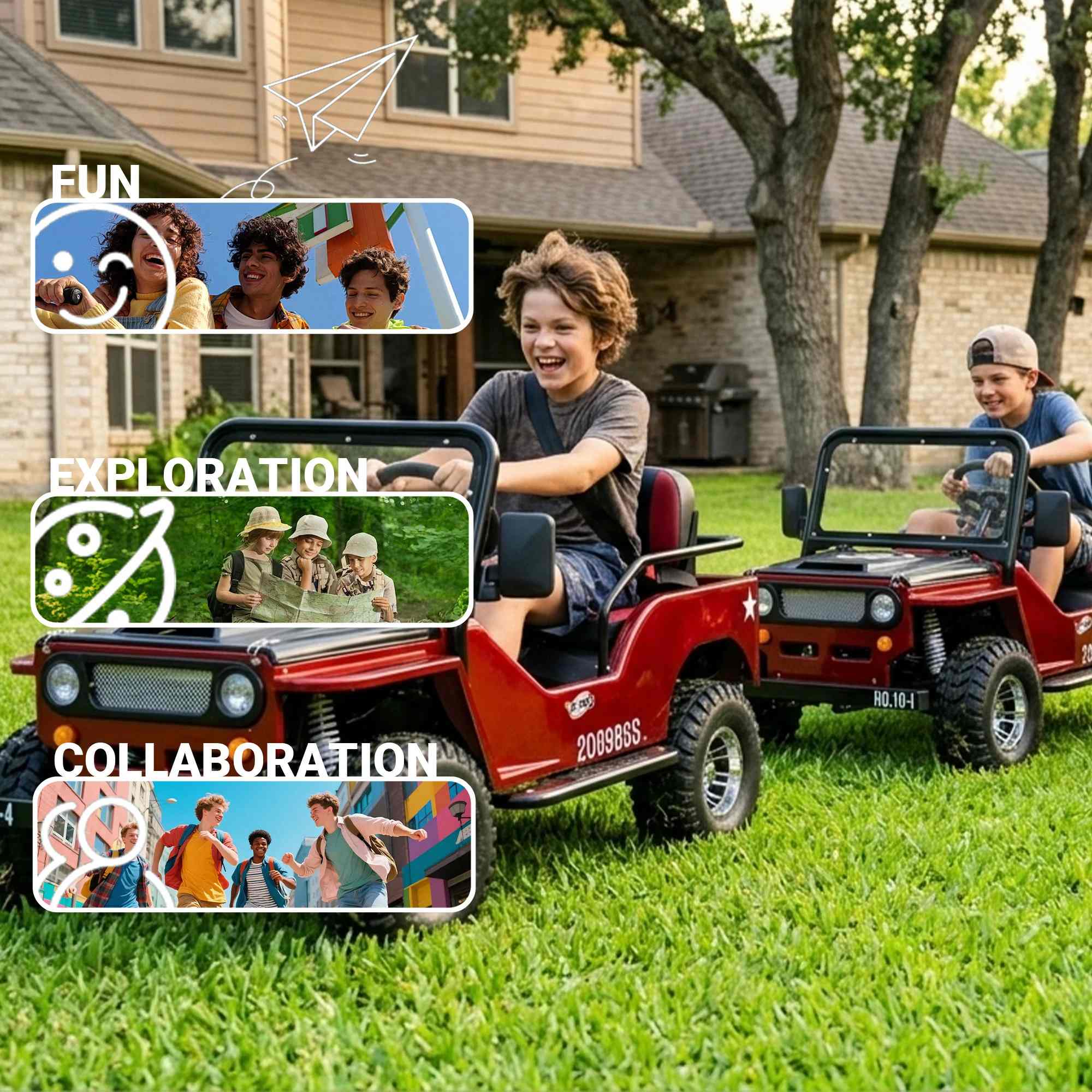 Free shipping! X-PRO Ranger 125 Mini Jeep Go Kart — 125cc Zongshen Engine, 3-Speed Semi-Auto with Reverse - Image 7