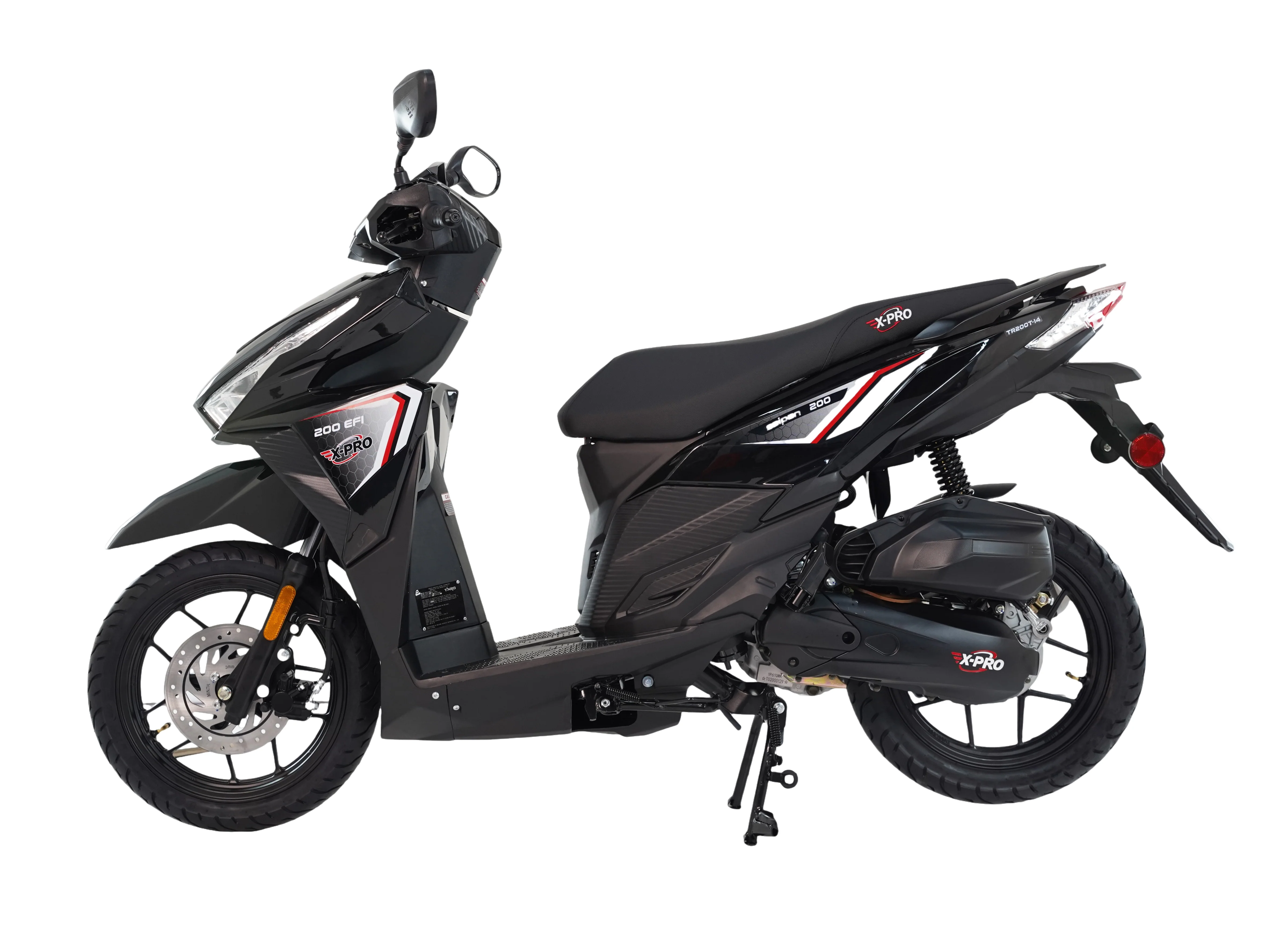 Free Shipping! X-PRO Saipan 200 EFI Electronic Fuel Injection Scooter with CVT Transmission, 14" Alloy Wheels, LED Headlights! - Image 8